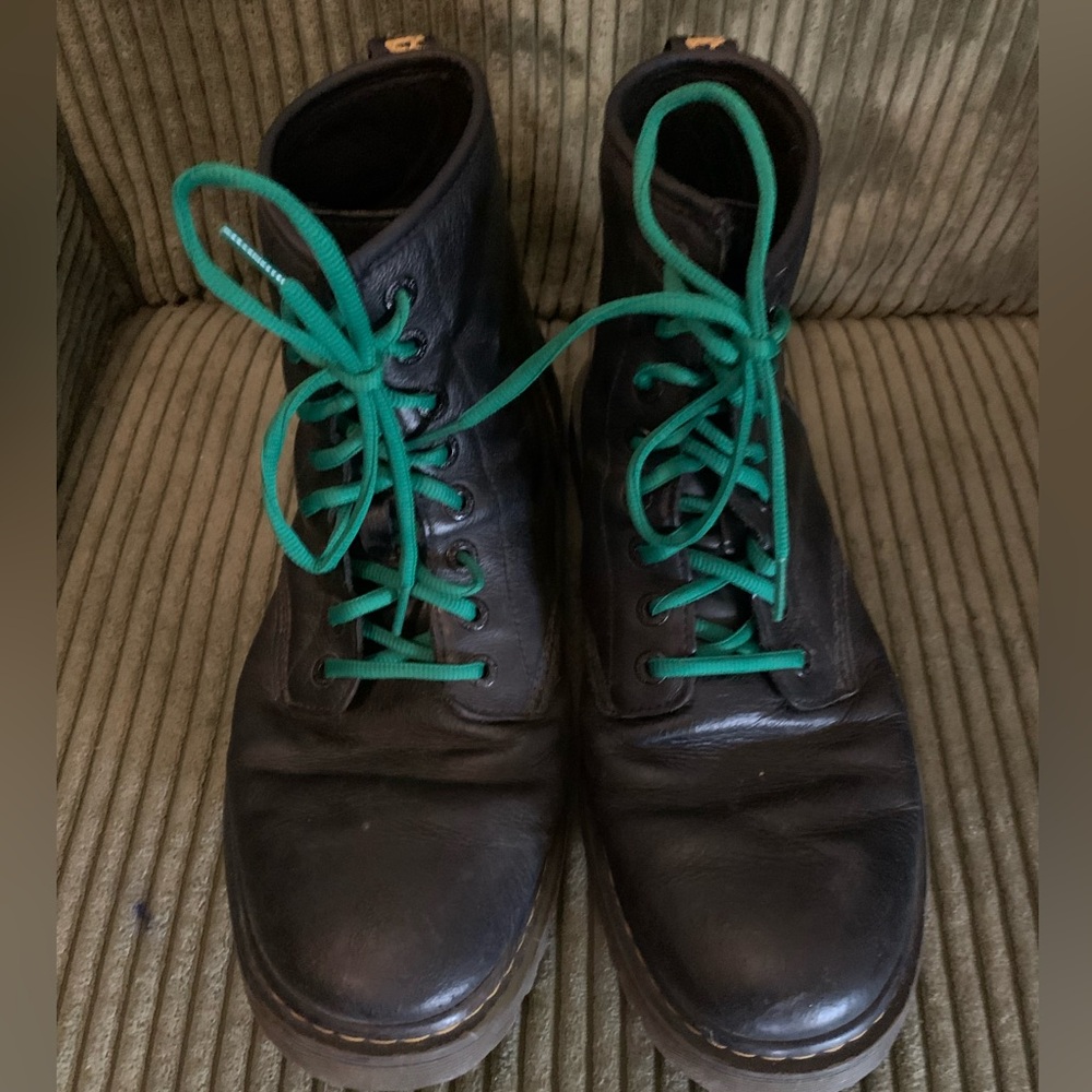 Doc Martens Awley Airwave Boots with Green Laces
